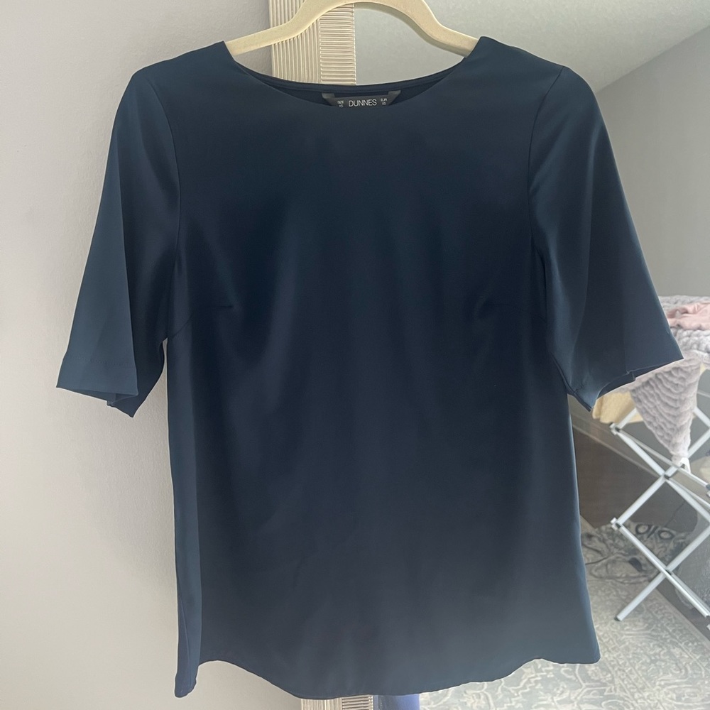 Navy Satin Blouse - Picture 5 of 10